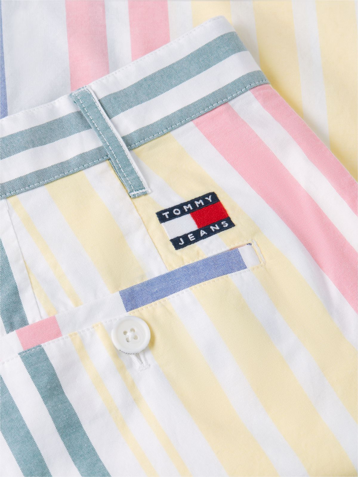 Mixed Stripe Oxford Shorts — Multi