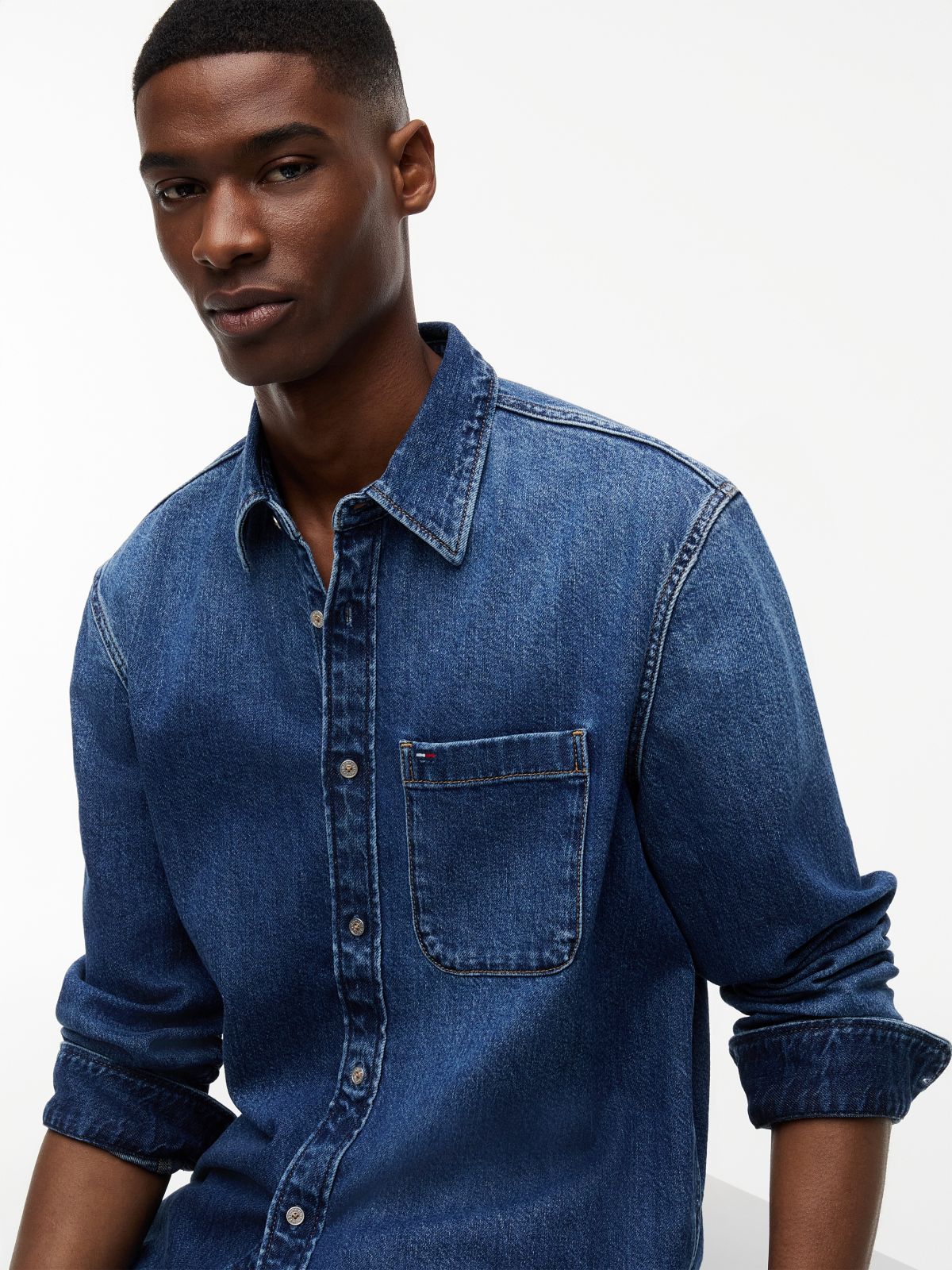 Regular Fit Denim Shirt — Blue