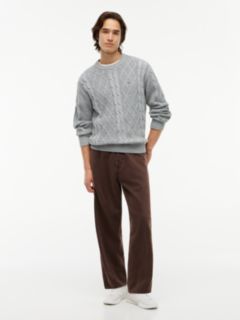 Tommy Flag Cable Knit Jumper — Grey 2