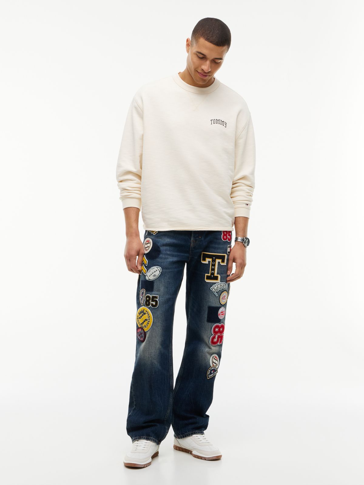 Otis Straight Multi Logo Jeans — Denim