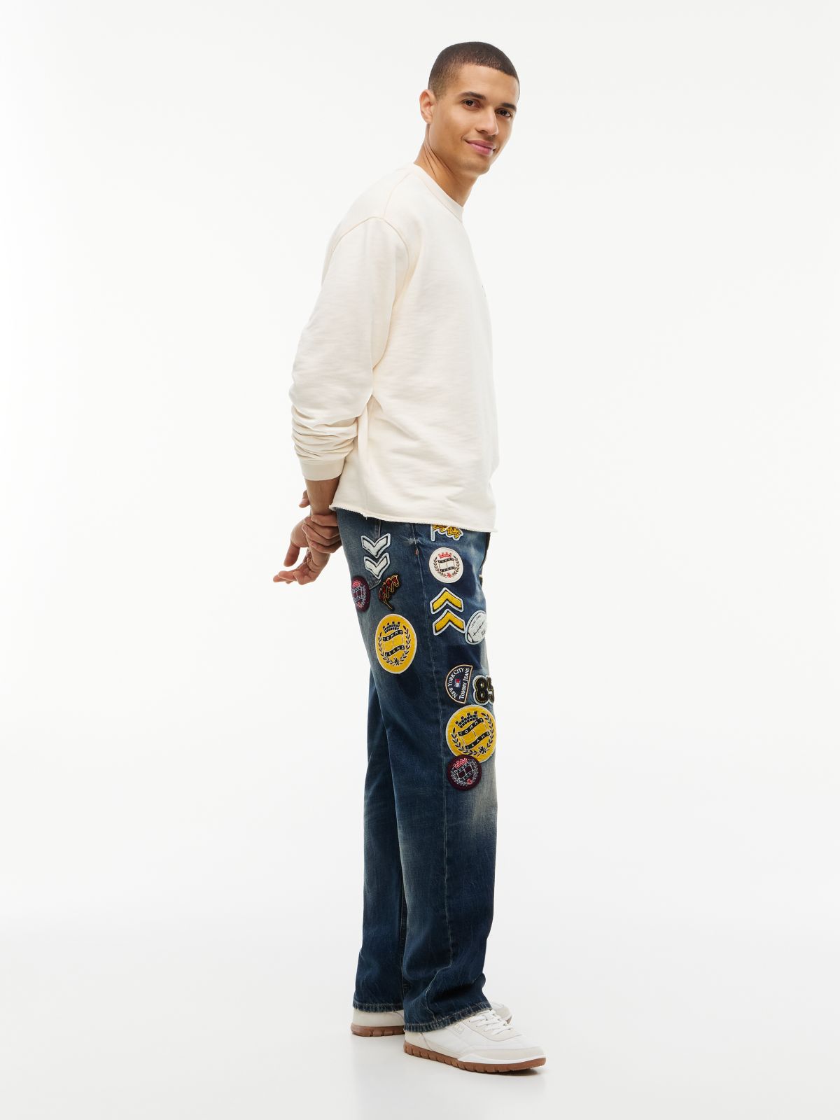 Otis Straight Multi Logo Jeans — Denim