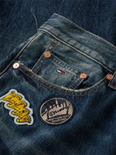 Otis Straight Multi Logo Jeans — Denim 9