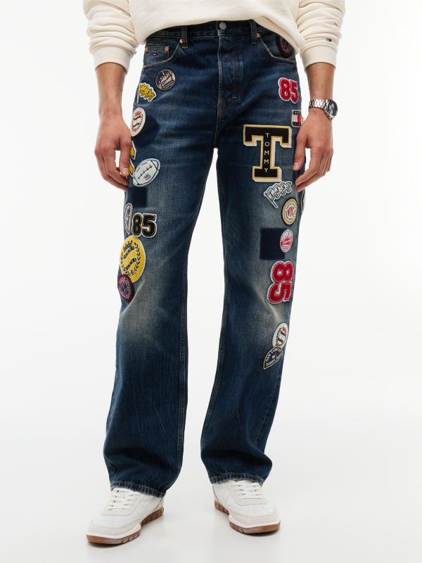Otis Straight Multi Logo Jeans — Denim