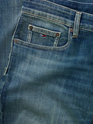 jean slim scanton à moustaches denim pour hommes tommy jeans