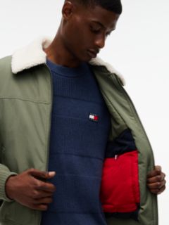 Teddy Collar Relaxed Aviator Jacket — Green 3