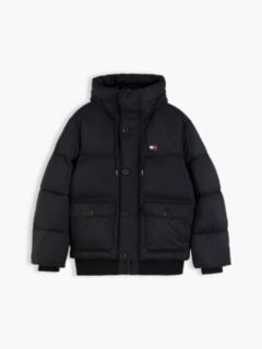 Logo Hooded Relaxed Puffer Jacket — Black 6