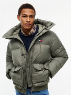 Logo Hooded Relaxed Puffer Jacket — Green 3