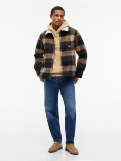 Brushed Flannel Teddy Collar Oversized Shacket — Black 2