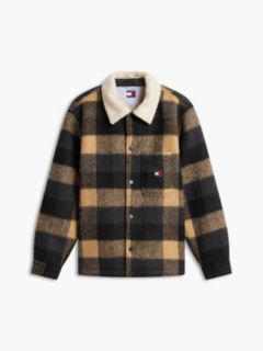 Brushed Flannel Teddy Collar Oversized Shacket — Black 5
