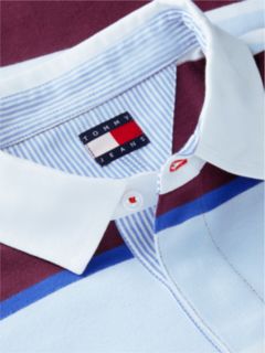 Tommy Badge Stripe Relaxed Rugby Shirt — Purple 6