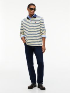 Tommy Badge Stripe Relaxed Rugby Shirt — Yellow 2