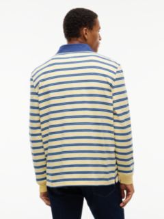 Tommy Badge Stripe Relaxed Rugby Shirt — Yellow 4