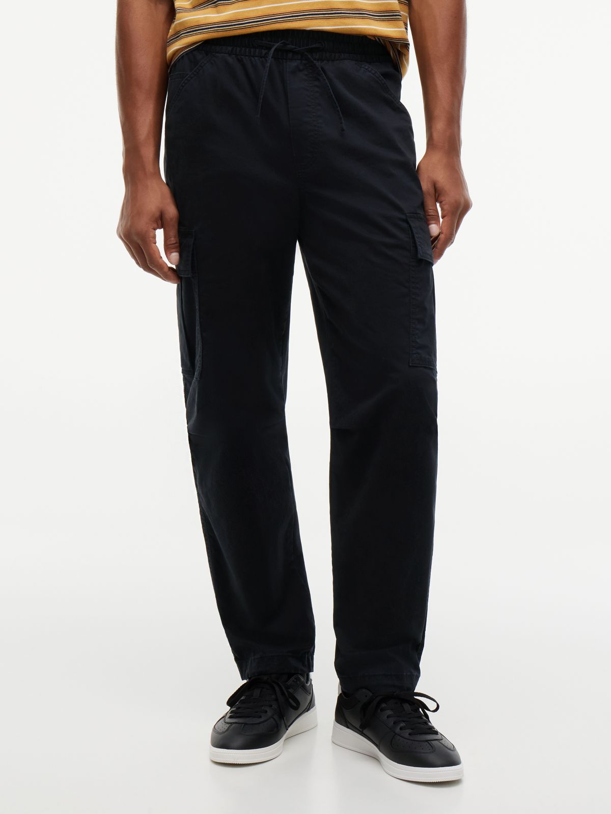 Sonny Tapered Cargo Joggers — Black