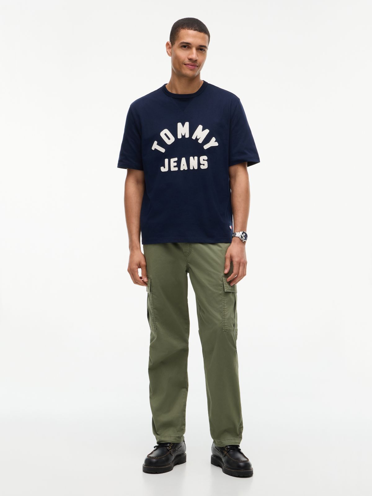 Classic Logo Oversized Jersey T-Shirt — Blue