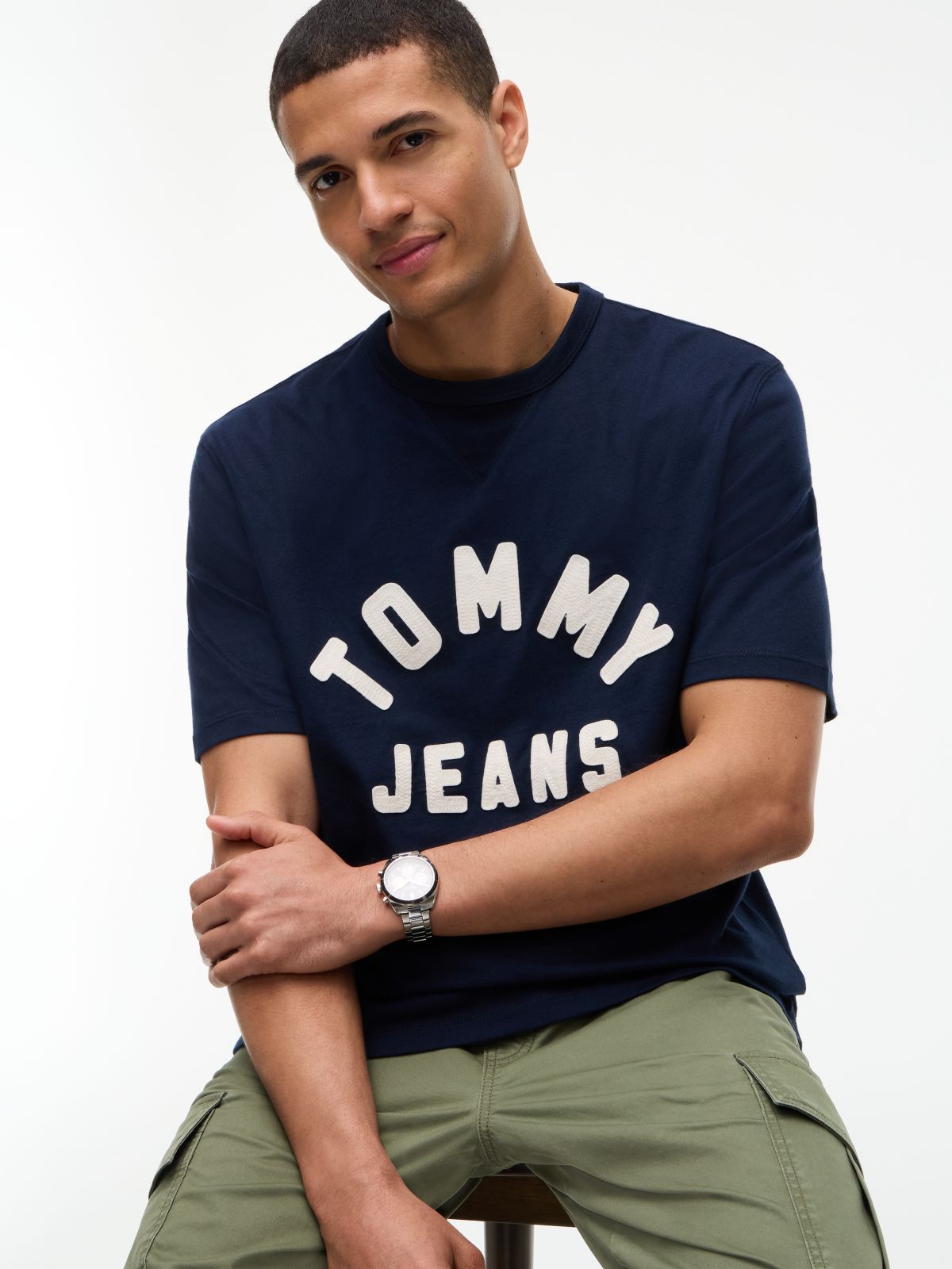 Classic Logo Oversized Jersey T-Shirt — Blue