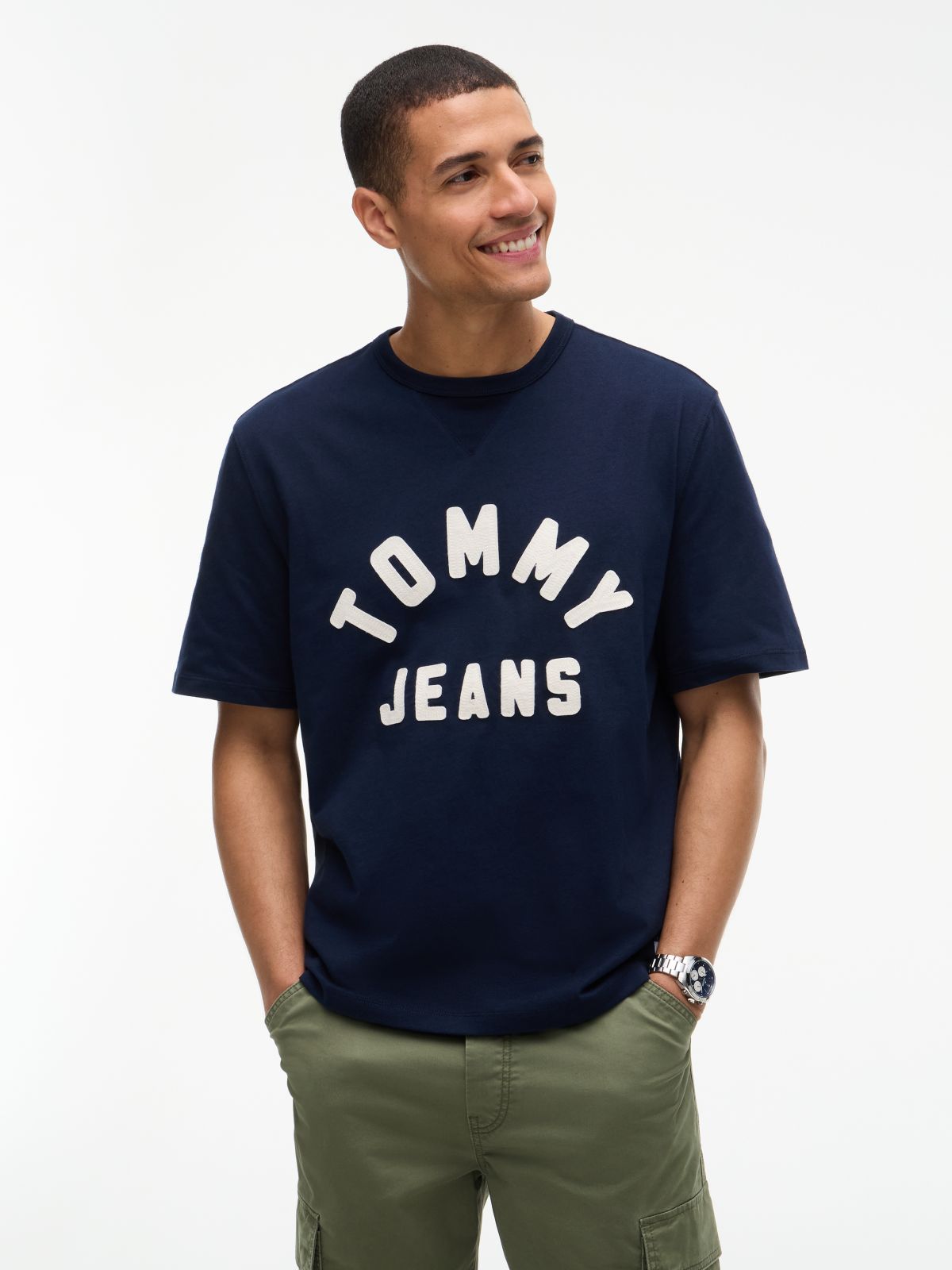 Classic Logo Oversized Jersey T-Shirt — Blue