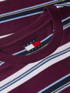 Badge Stripe Oversized Jersey T-Shirt — Purple 6