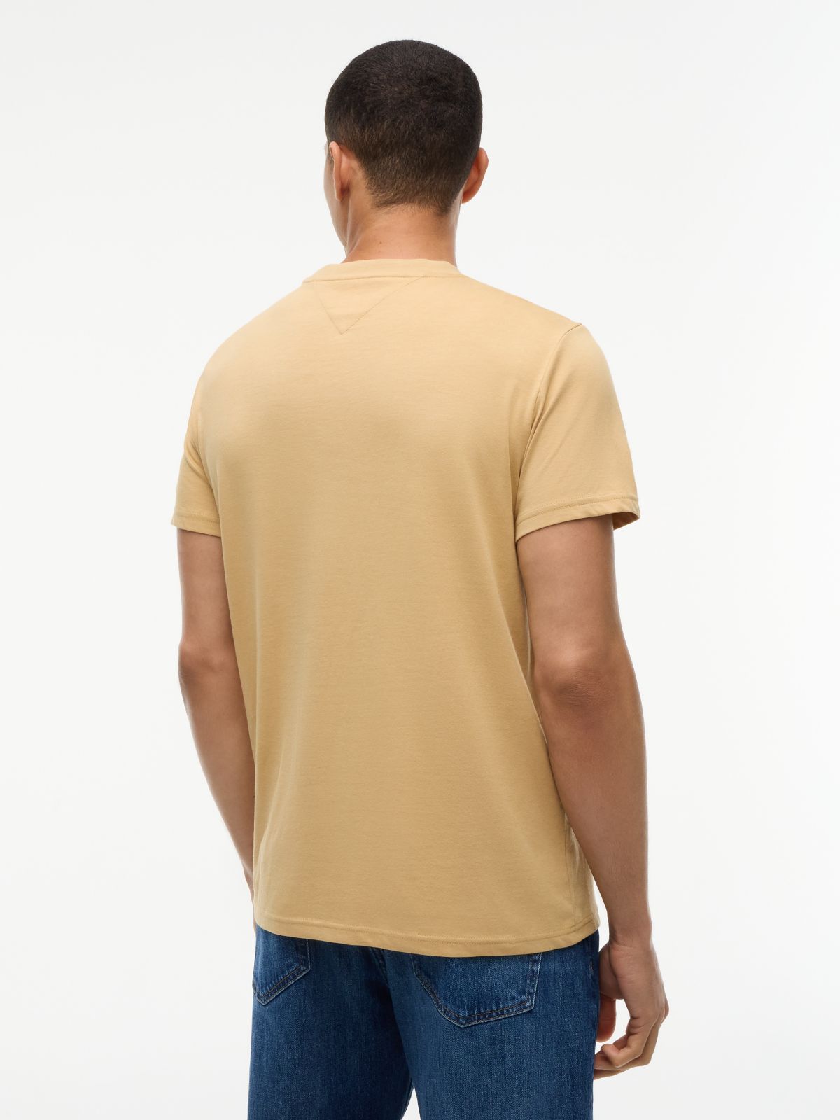 Logo Slim Jersey T-Shirt — Beige