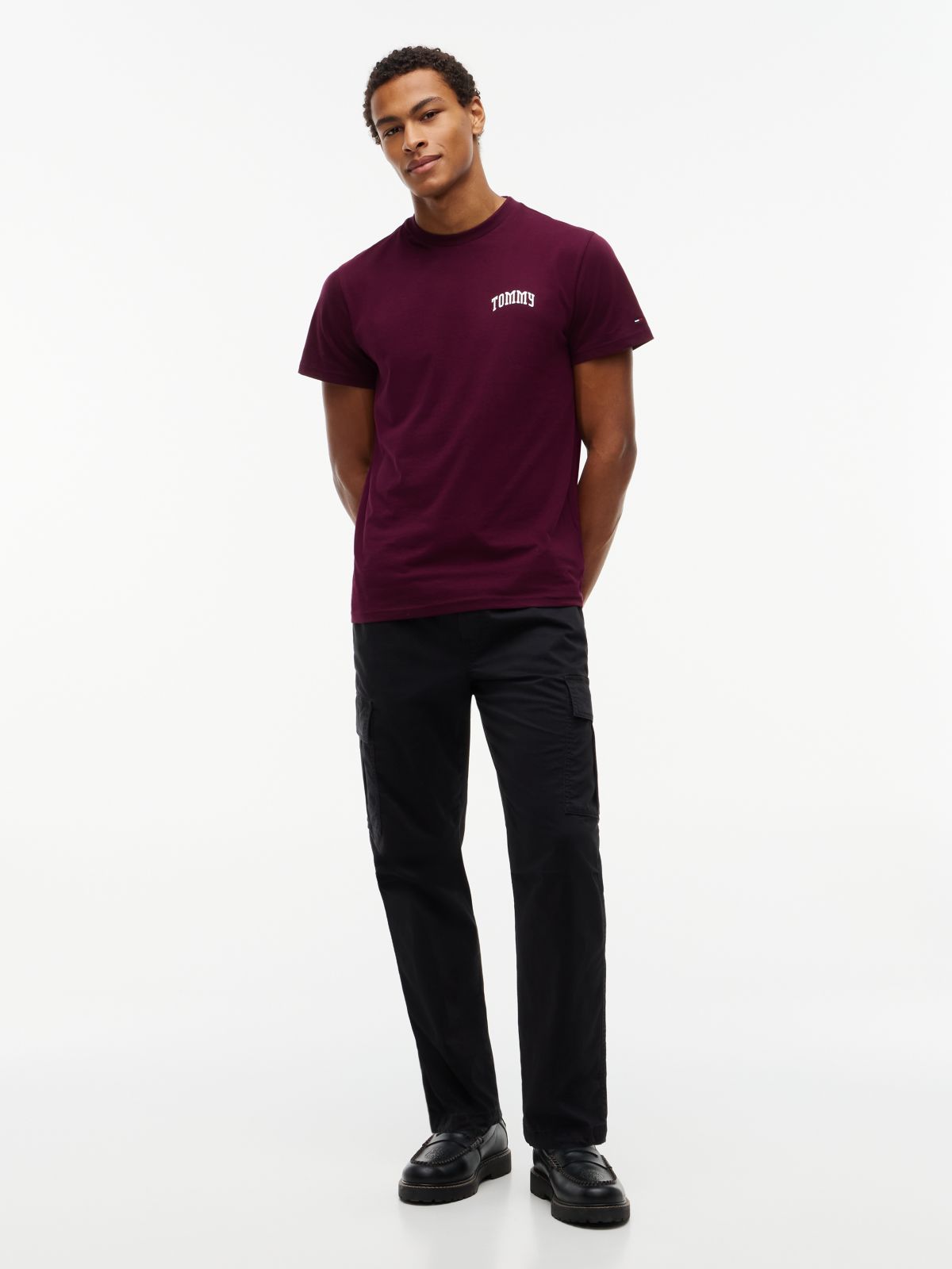 Logo Slim Jersey T-Shirt — Purple