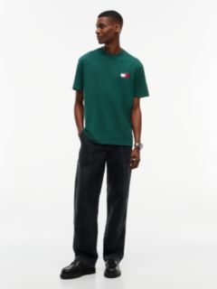 Wavy Flag Back Logo Relaxed T-Shirt — Green 2