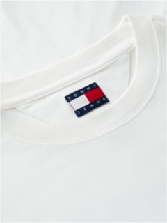 Wavy Flag Back Logo Relaxed T-Shirt — White 6