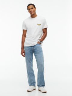 Back Graphic Jersey Crew Neck T-Shirt — White 2