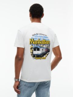 Back Graphic Jersey Crew Neck T-Shirt — White 4