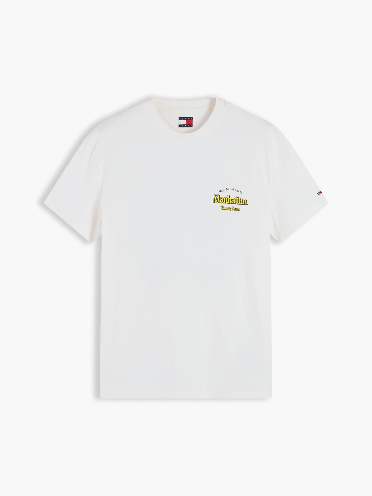 Back Graphic Jersey Crew Neck T-Shirt — White