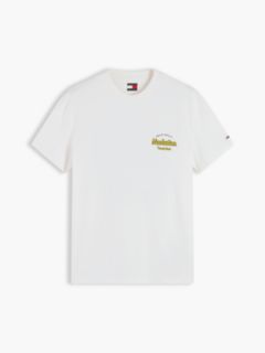 Back Graphic Jersey Crew Neck T-Shirt — White 5
