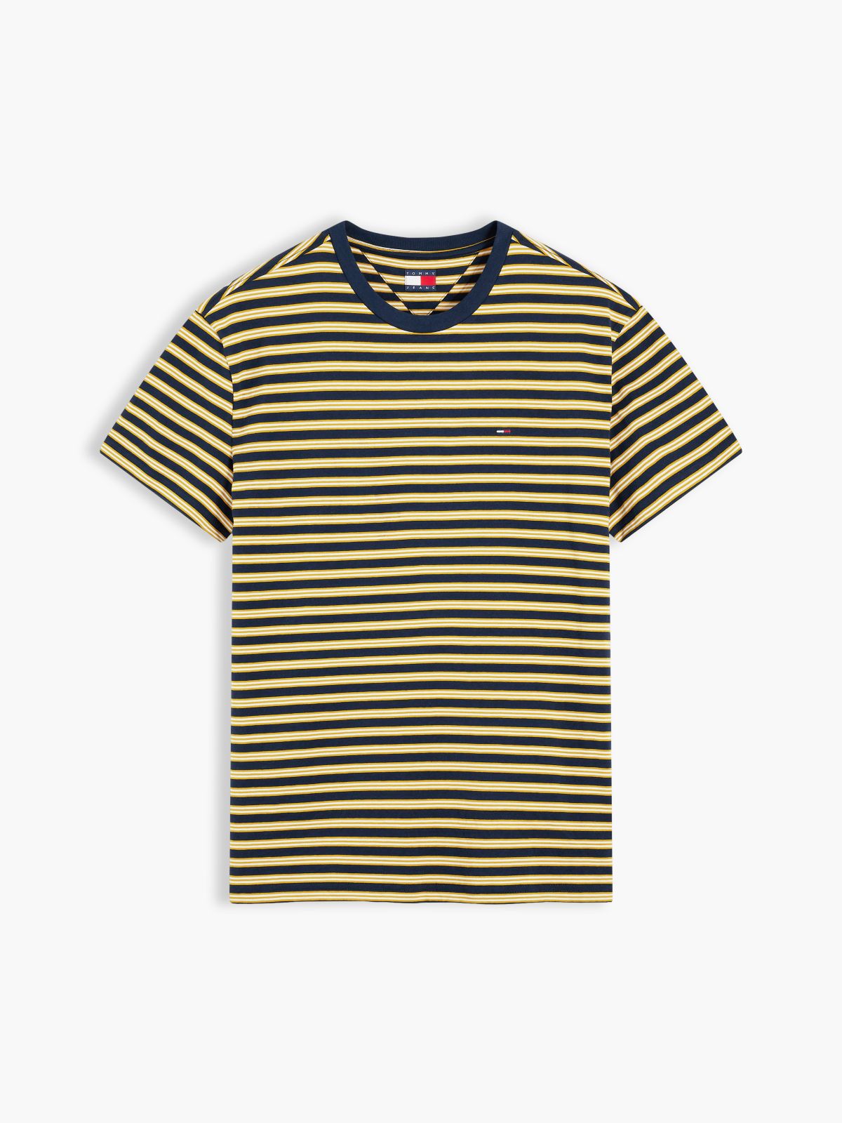 Tommy Flag Stripe Jersey T-Shirt — Blue