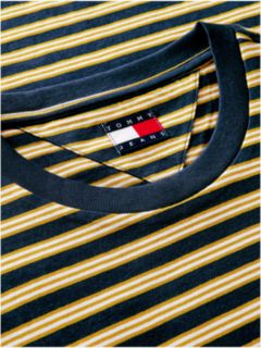 Tommy Flag Stripe Jersey T-Shirt — Blue 6