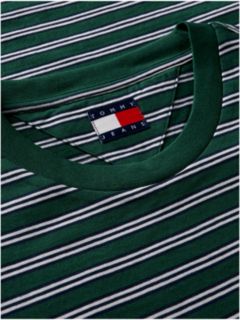 Tommy Flag Stripe Jersey T-Shirt — Green 6