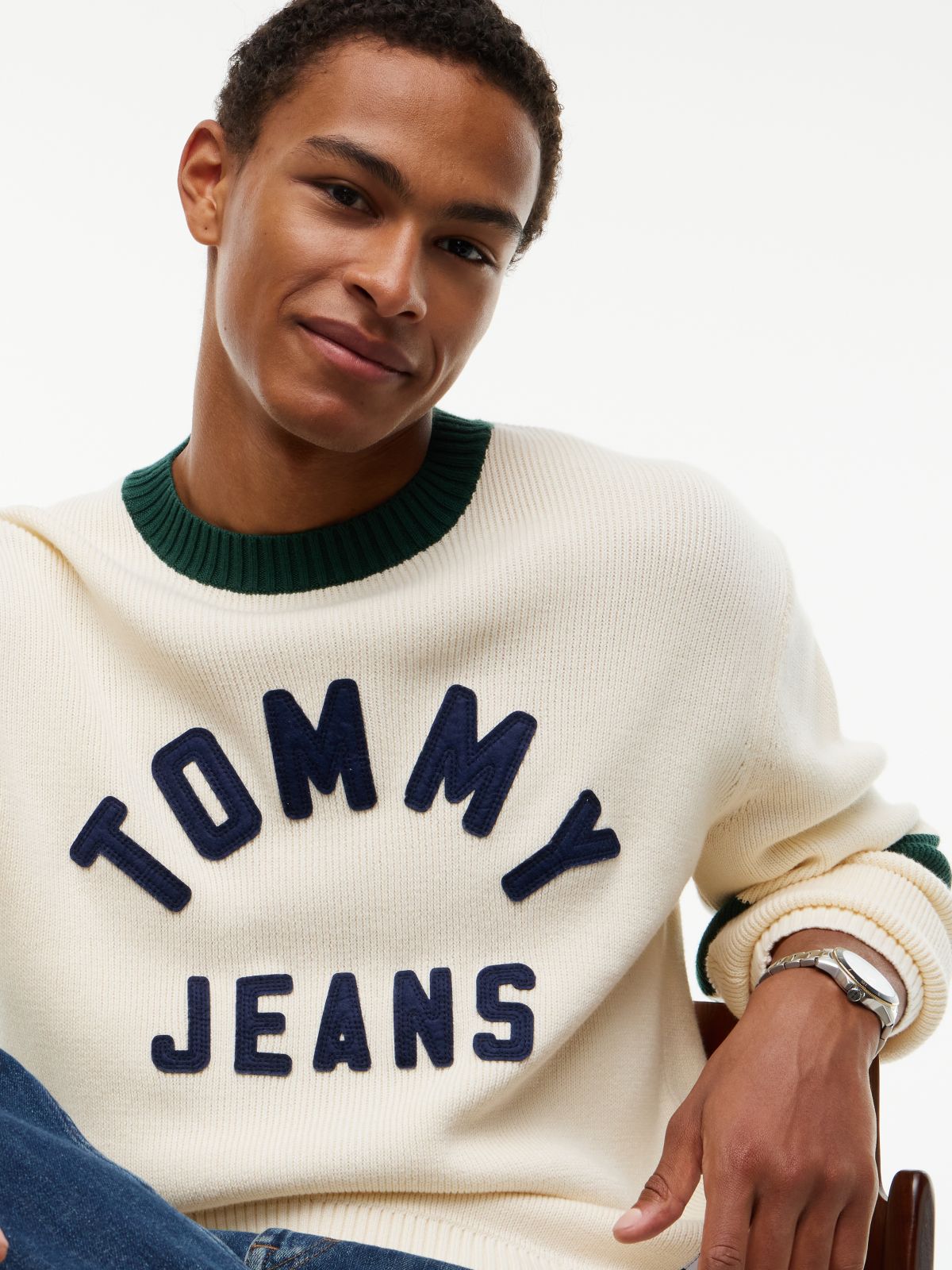 Classic Logo Appliqué Jumper — Beige