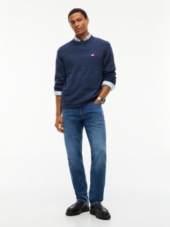 Tommy Badge Textured Jumper — Blue 2