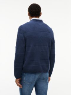 Tommy Badge Textured Jumper — Blue 4