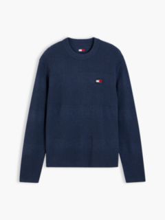 Tommy Badge Textured Jumper — Blue 5