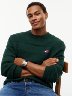 Tommy Badge Textured Jumper — Green 3