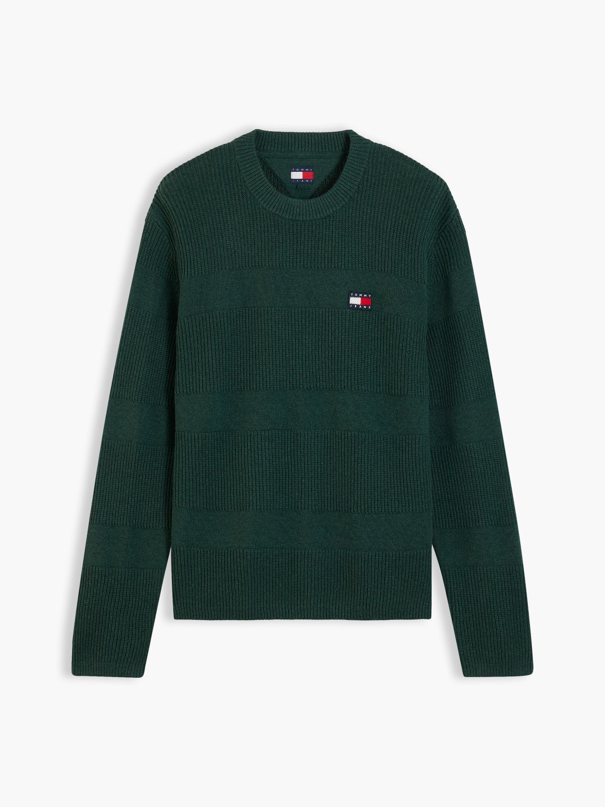 Tommy Badge Textured Jumper — Green