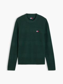 Tommy Badge Textured Jumper — Green 5