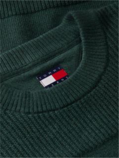 Tommy Badge Textured Jumper — Green 6