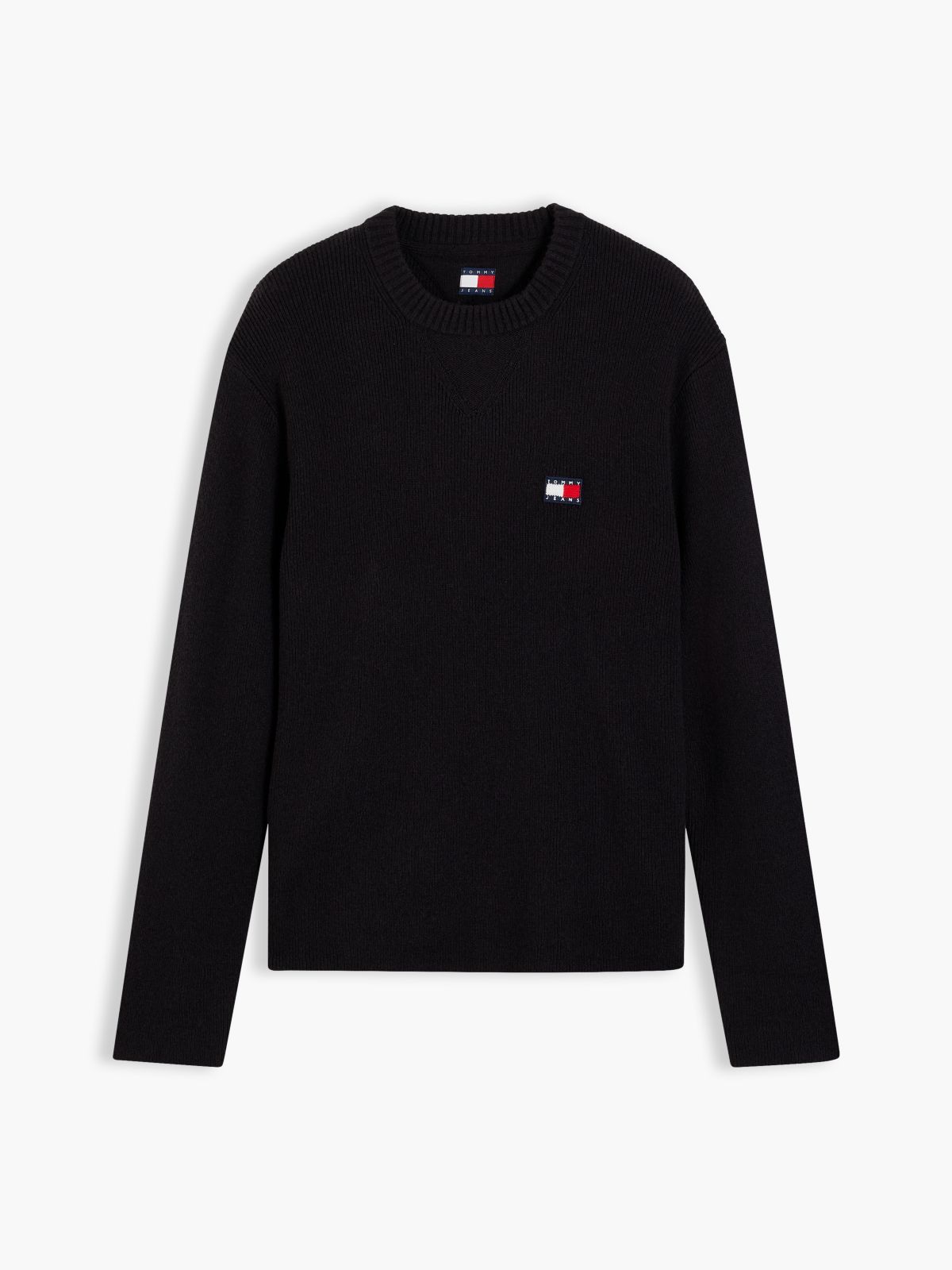 Badge Wool Blend Jumper With Alpaca — Black