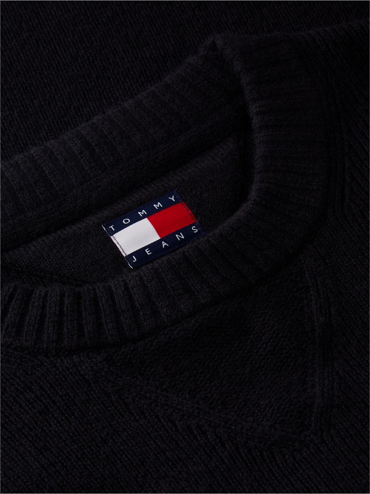 Badge Wool Blend Jumper With Alpaca — Black