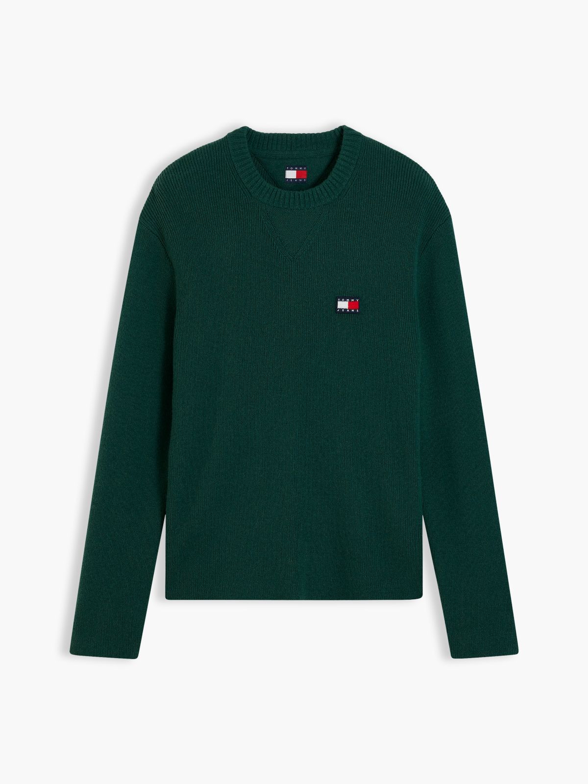 Badge Wool Blend Jumper With Alpaca — Green
