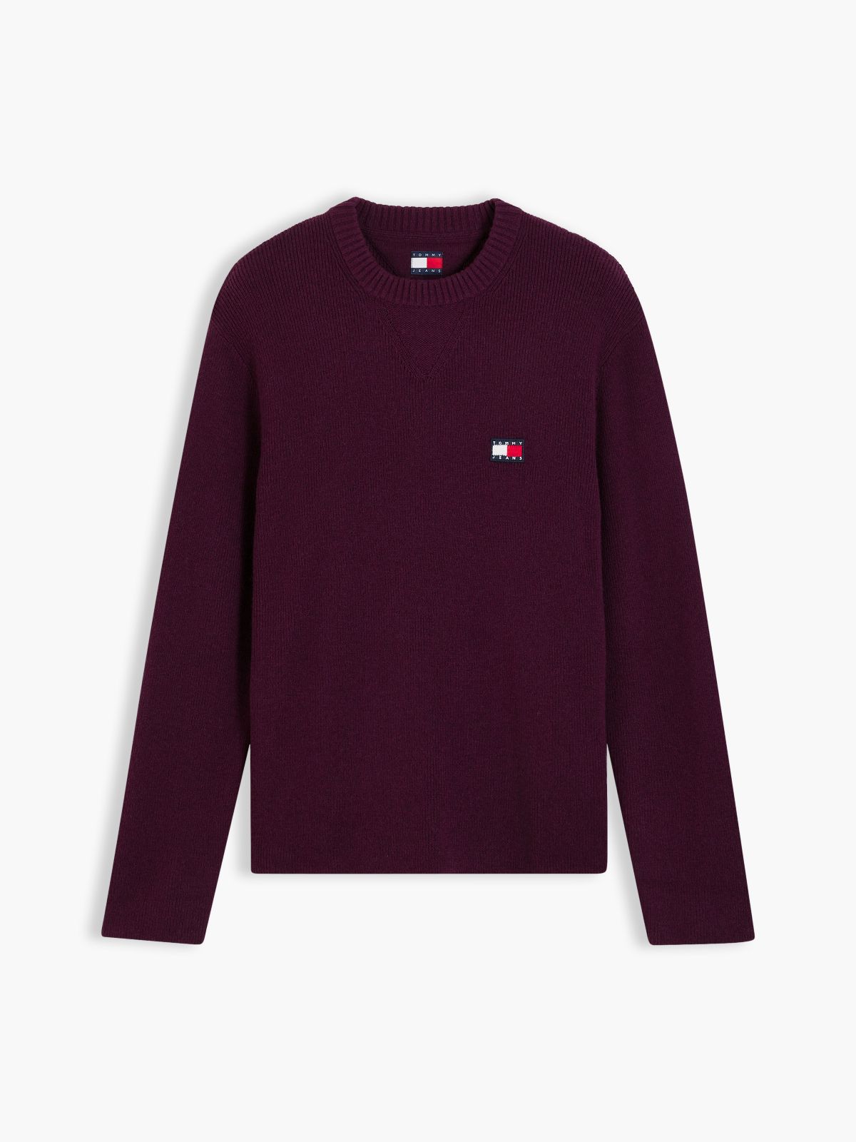 Badge Wool Blend Jumper With Alpaca — Purple