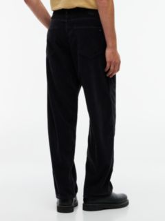 Jaimie Loose Straight Five-Pocket Corduroy Trousers — Black 4