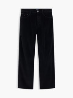 Jaimie Loose Straight Five-Pocket Corduroy Trousers — Black 5