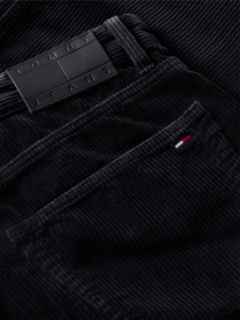 Jaimie Loose Straight Five-Pocket Corduroy Trousers — Black 6