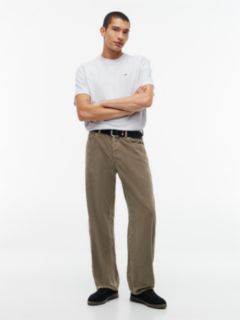 Jaimie Loose Straight Five-Pocket Corduroy Trousers — Green 2