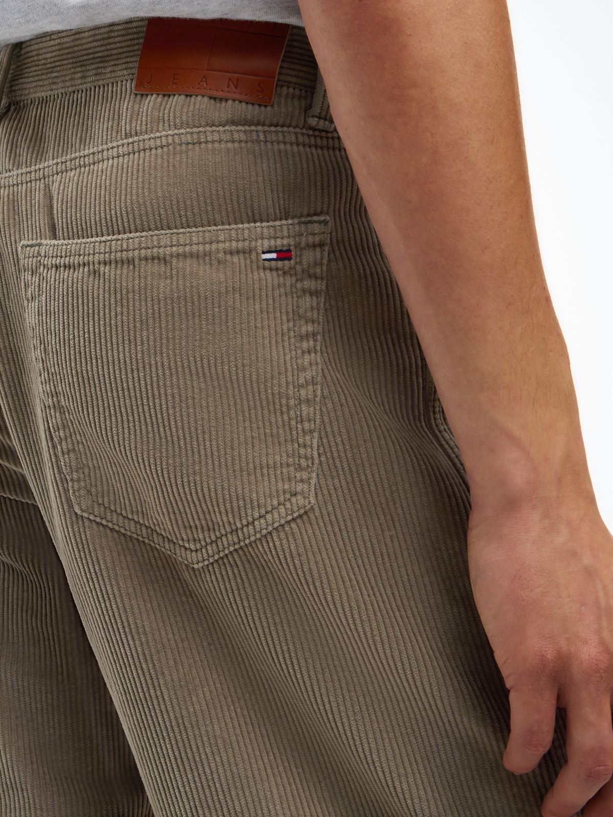 Jaimie Loose Straight Five-Pocket Corduroy Trousers — Green