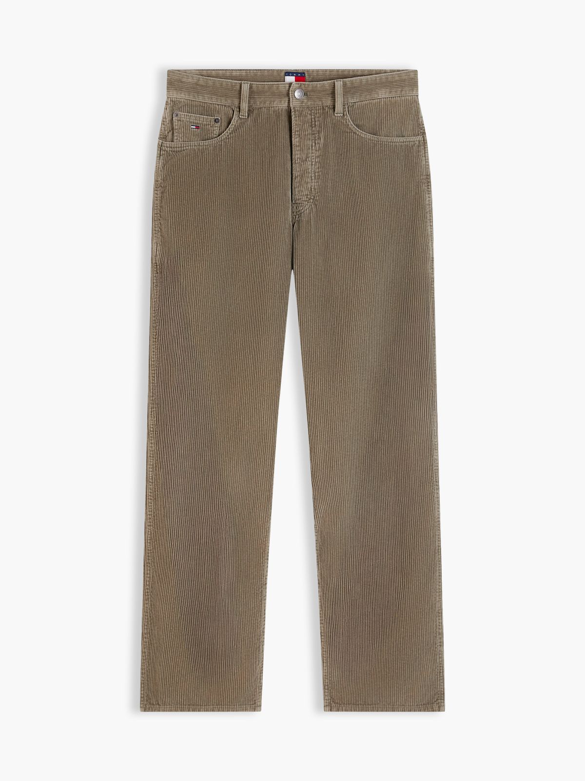 Jaimie Loose Straight Five-Pocket Corduroy Trousers — Green
